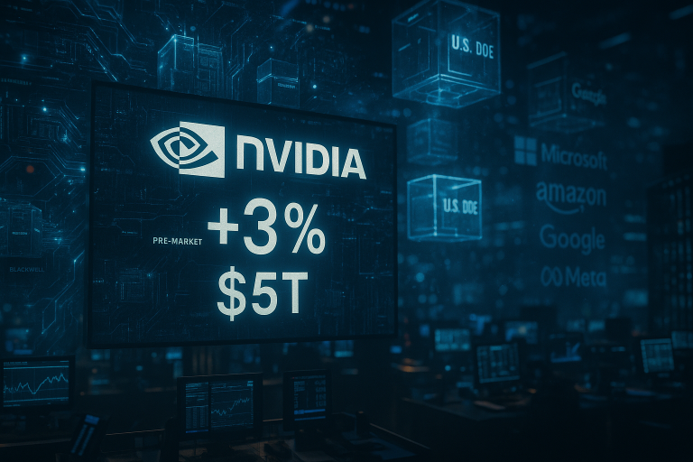 Nvidia becomes world’s first company to hit $5 trillion valuation as AI tailwinds persist