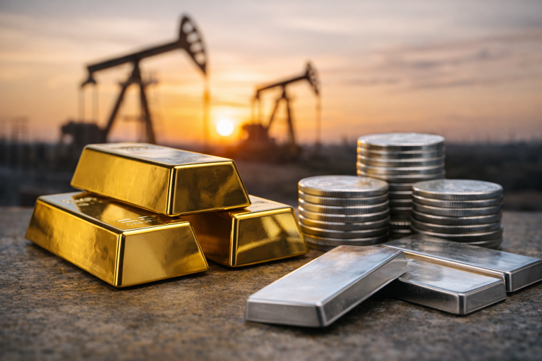 Commodity wrap: gold and silver end volatile week with small gains; oil rises